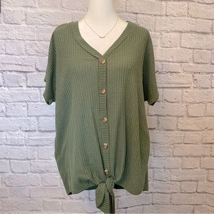 Torrid Green front knot shirt . Size 1